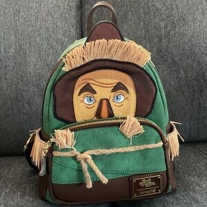 Loungefly Green & Brown Scarecrow Mini Backpack